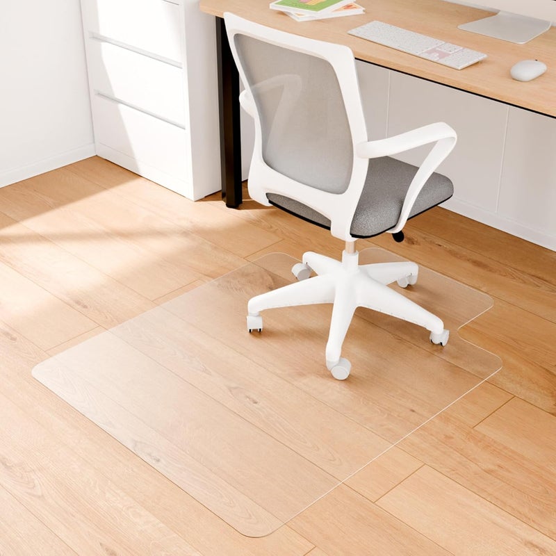Naturei Chair Mat for Hard Floors- 48" x 36", Office Floor Mat for Rolling Chairs, Clear Plastic Desk Chair Mat, Easy Glide, Under Desk Floor Protector for Home and Office, with Lip - Image 2